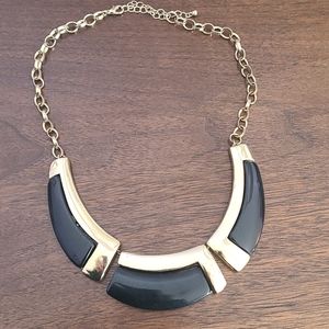 Black and Gold Collar Necklace